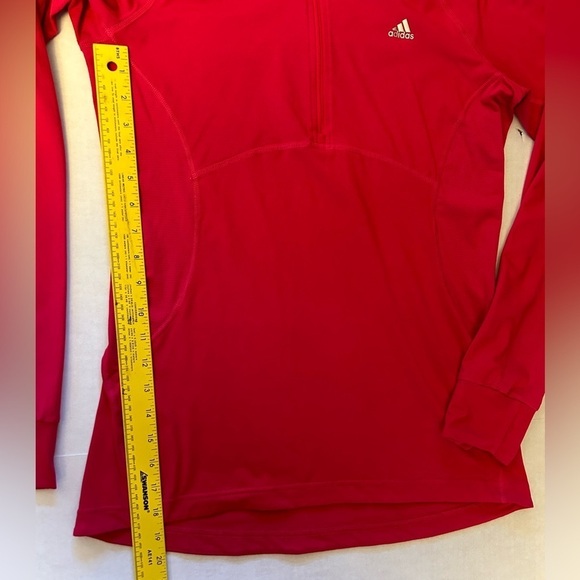 Adidas Climate women’s pullover active wear qtr zip long sleeve top Sz-M. Y13 - Picture 10 of 10